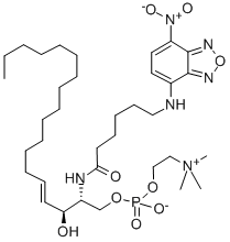 N-(n-(7-nitro-2,1,3-benzoxadiazol-4-yl)-epsilon-aminohexanoyl)sphingosylphosphorylcholine Structure,94885-04-8Structure