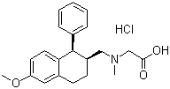 Rel-n-methyl-n-[[(1r,2s)-1,2,3,4-tetrahydro-6-methoxy-1-phenyl-2-naphthalenyl]methyl]glycine hydrochloride Structure,949588-40-3Structure