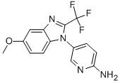 2-Pyridinamine, 5-[5-methoxy-2-(trifluoromethyl)-1H-benzimidazol-1-yl]- Structure,951238-13-4Structure