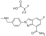 2H-Indazole-7-carboxamide, 5-fluoro-2-[4-[(methylamino)methyl]phenyl]-, 2,2,2-trifluoroacetate Structure,952475-65-9Structure