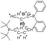 1-[二(1,1-二甲基乙基)膦基]-1,2,3,4,5-環(huán)戊烷五基化合物與1-(二苯基膦基)-1,2,3,4,5-環(huán)戊烷五基鐵鹽(1:1:1)結(jié)構(gòu)式_95408-38-1結(jié)構(gòu)式