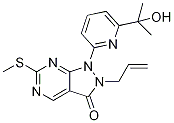 1,2-二氫-1-[6-(1-羥基-1-甲基乙基)-2-吡啶]-6-(甲基硫代)-2-(2-丙烯-1-基)-3H-吡唑并[3,4-d]嘧啶-3-酮結(jié)構(gòu)式_955369-56-9結(jié)構(gòu)式