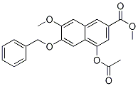 4-(Acetyloxy)-7-methoxy-6-(phenylmethoxy)-2-naphthalenecarboxylic acid methyl ester Structure,95626-14-5Structure