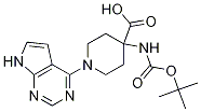 4-(Tert-butoxycarbonylamino)-1-(7h-pyrrolo[2,3-d]pyrimidin-4-yl)piperidine-4-carboxylic acid Structure,956460-96-1Structure