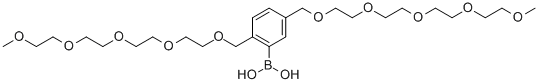 [2,5-Di(2,5,8,11,14-pentaoxapentadec-1-yl)phenyl]boronic acid Structure,957121-01-6Structure