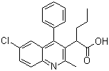 6-Chloro-2-methyl-4-phenyl-alpha-propyl-3-quinolineacetic acid Structure,957890-42-5Structure