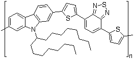 Poly[[9-(1-octylnonyl)-9h-carbazole-2,7-diyl]-2,5-thiophenediyl-2,1,3-benzothiadiazole-4,7-diyl-2,5-thiophenediyl] Structure,958261-50-2Structure