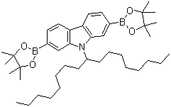 9-(1-辛基壬基)-2,7-雙(4,4,5,5-四甲基-1,3,2-二噁硼烷-2-基)-9h-咔唑結(jié)構(gòu)式_958261-51-3結(jié)構(gòu)式