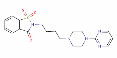 2-[4-[4-(2-Pyrimidinyl)-1-piperazinyl]butyl]-1,2-benzisothiazol-3(2H)-one-1,1-dioxide Structure,95847-70-4Structure