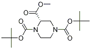 (S)-1,4-二-Boc-哌嗪-2-羧酸甲酯結構式_958635-19-3結構式