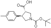 (3S,4r)-1-(tert-butoxycarbonyl)-4-p-tolylpyrrolidine-3-carboxylic acid Structure,959577-53-8Structure