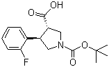 Boc-(+/-)-trans-4-(2-fluoro-phenyl)-pyrrolidine-3-carboxylic acid Structure,959581-02-3Structure