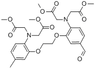 N-[2-[2-[2-[雙(2-甲氧基-2-氧代乙基)氨基]-5-甲?；窖趸鵠乙氧基]-4-甲基苯基]-n-(2-甲氧基-2-氧代乙基)-甘氨酸甲酯結(jié)構(gòu)式_96315-11-6結(jié)構(gòu)式