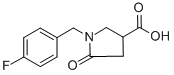 1-(4-Fluorobenzyl)-5-oxo-3-pyrrolidinecarboxylic acid Structure,96449-68-2Structure