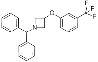 1-(Diphenylmethyl)-3-[3-(trifluoromethyl)phenoxy]-azetidine Structure,96568-52-4Structure