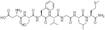 L-alpha-aspartyl-l-seryl-l-phenylalanyl-l-valylglycyl-l-leucyl-l-methioninamide Structure,97559-35-8Structure