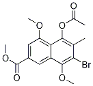 5-(Acetyloxy)-7-bromo-4,8-dimethoxy-6-methyl-2-naphthalenecarboxylic acid methyl ester Structure,97944-84-8Structure