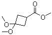 3,3-Dimethoxycyclobutane-1-carboxylate methyl ester Structure,98231-07-3Structure