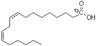 (Z,Z)-9,12-十八碳二烯-1-酸(羧基碳-13)結構式_98353-71-0結構式