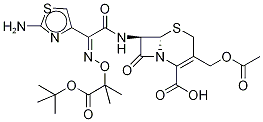 7beta-[(Z)-2-(2-氨基噻唑-4-基)-2-(1-羧基-1-甲基乙氧基亞氨基)乙酰氨基]-3-乙酰氧基甲基-3-頭孢烯-4-羧酸叔-丁酯結(jié)構(gòu)式_98382-95-7結(jié)構(gòu)式