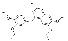 Isoquinoline,1-[(3,4-diethoxyphenyl)methyl]-6,7-diethoxy-, hydrochloride (1:1) Structure,985-13-7Structure