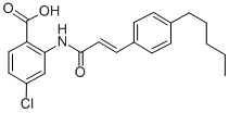 2-(P-amylcinnamoyl)amino-4-chlorobenzoic acid Structure,99754-06-0Structure