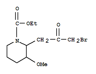 2-(3-Bromo-2-oxopropyl)-3-methoxy-1-piperidinecarboxylic acid ethyl ester Structure,100524-99-0Structure