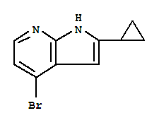 4-Bromo-2-cyclopropyl-1H-pyrrolo[2,3-b]pyridine Structure,1014614-11-9Structure