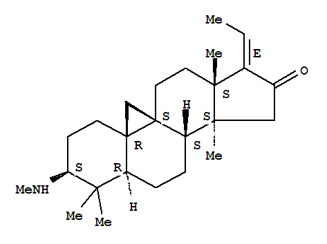 (3Beta,5alpha,17e)-4,4,14-trimethyl-3-(methylamino)-9,19-cyclopregn-17(20)-en-16-one Structure,1053-21-0Structure