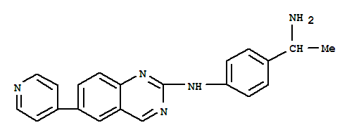 N-(4-(1-aminoethyl)phenyl)-6-(pyridin-4-yl)quinazolin-2-amine Structure,1131604-87-9Structure