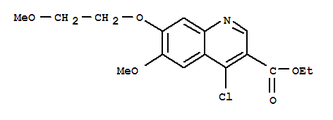 Ethyl 4-chloro-6-methoxy-7-(2-methoxyethoxy)quinoline-3-carboxylate Structure,1131605-02-1Structure