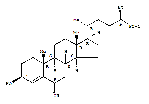 豆甾-4-烯-3,6-二醇結(jié)構式_113626-76-9結(jié)構式