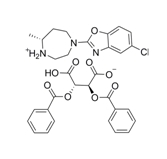 (R)-4-(5-chlorobenzo[d]oxazol-2-yl)-7-methyl-1,4-diazepan-1-ium (2s,3s)-2,3-bis(benzoyloxy)-3-carboxypropanoate Structure,1276666-14-8Structure