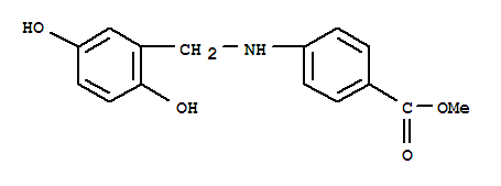 Benzoic acid,4-[[(2,5-dihydroxyphenyl)methyl]amino]-,methyl ester Structure,140674-76-6Structure