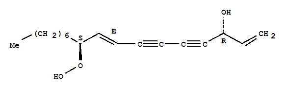 (3R,10S,8E)-10-氫過氧-1,8-十七碳二烯-4,6-二炔-3-醇結(jié)構(gòu)式_141947-42-4結(jié)構(gòu)式