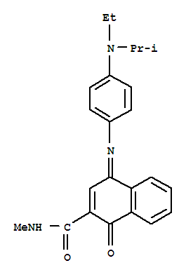 4-[[4-[乙基(1-甲基乙基)氨基]苯基]亞氨基]-1,4-二氫-N-甲基-1-氧代-2-萘羧酰胺結(jié)構(gòu)式_161358-44-7結(jié)構(gòu)式