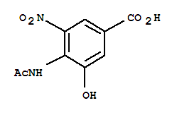 4-Acetamido-3-hydroxy-5-nitrobenzoicacid Structure,162252-45-1Structure