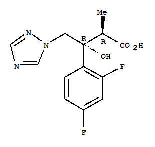 (αr,βr)-β-(2,4-difluorophenyl)-β-hydroxy-α-methyl-1h-1,2,4-triazole-1-butanoic acid Structure,166948-49-8Structure