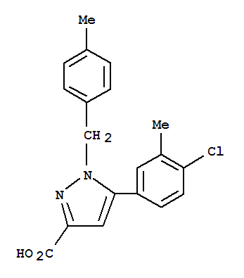 5-(4-Chloro-3-methylphenyl)-1-[(4-methylphenyl)methyl]-1h-pyrazole-3-carboxylic acid Structure,192702-07-1Structure