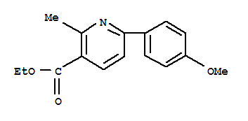 Ethyl 6-(4-methoxyphenyl)-2-methylpyridine-3-carboxylate Structure,2004-63-9Structure