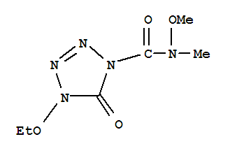 (9ci)-4-乙氧基-4,5-二氫-n-甲氧基-n-甲基-5-氧代-1H-四唑-1-羧酰胺結(jié)構(gòu)式_201292-46-8結(jié)構(gòu)式