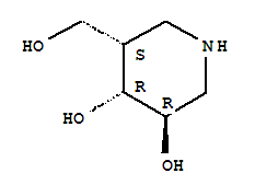 (3R,4r,5s)-5-(hydroxymethyl)-3,4-piperidinediol Structure,202979-51-9Structure