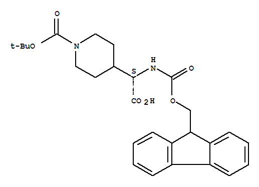 (S)-a-Fmoc-d-boc-4-哌啶甘氨酸結(jié)構(gòu)式_204058-24-2結(jié)構(gòu)式