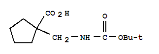 1-[[[(1,1-Dimethylethoxy)carbonyl]amino]methyl]cyclopentanecarboxylic acid Structure,204514-22-7Structure