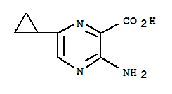 3-Amino-6-cyclopropyl-2-pyrazinecarboxylic acid Structure,2060-08-4Structure