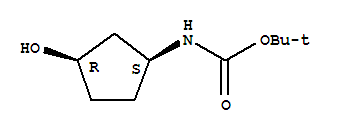 Cis tert-butyl (3-hydroxycyclopentyl)carbamate Structure,207729-03-1Structure