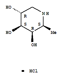 (2S,3R,4S,5R)-2-甲基-3,4,5-哌啶三醇鹽酸鹽(1:1)結(jié)構(gòu)式_210174-73-5結(jié)構(gòu)式