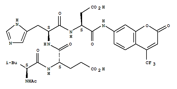 Ac-leu-glu-his-asp-7- amino-4-trifluoromethylcoumarin Structure,210345-03-2Structure