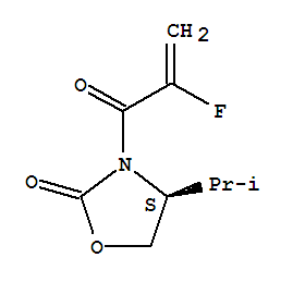 (4s)-(9ci)-3-(2-氟-1-氧代-2-丙烯基)-4-(1-甲基乙基)-2-噁唑烷酮結(jié)構(gòu)式_211444-51-8結(jié)構(gòu)式