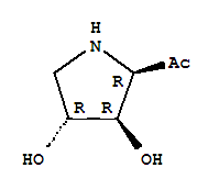 Ethanone, 1-[(2r,3r,4r)-3,4-dihydroxy-2-pyrrolidinyl]-(9ci) Structure,213314-70-6Structure